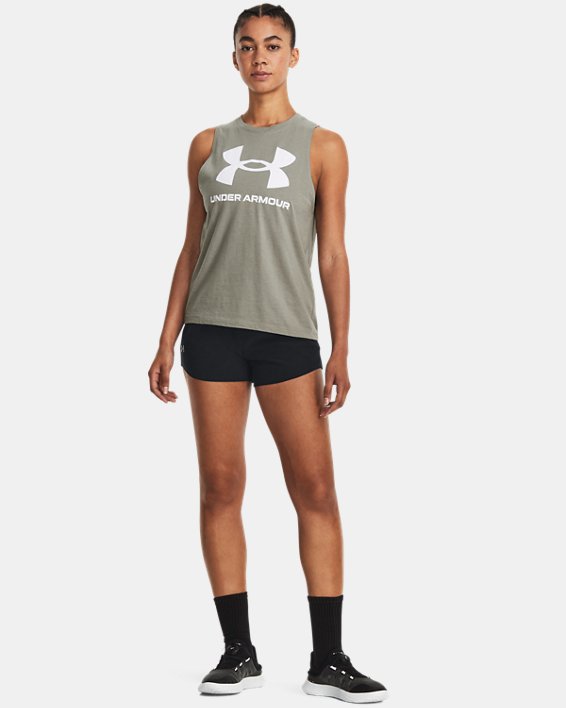 เสื้อกล้าม UA Sportstyle Graphic สำหรับผู้หญิง in Green image number 2